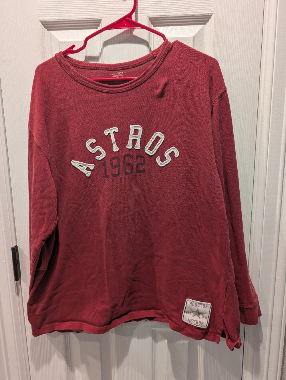 Houston Astros 1962 Burgundy Crewneck Sweatshirt